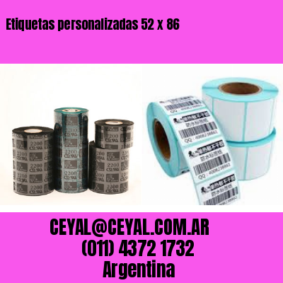 Etiquetas personalizadas 52 x 86