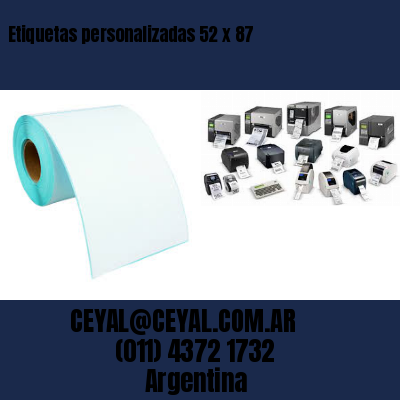 Etiquetas personalizadas 52 x 87