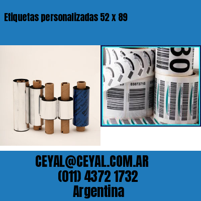 Etiquetas personalizadas 52 x 89