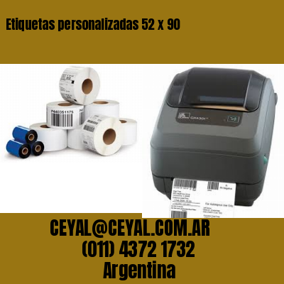 Etiquetas personalizadas 52 x 90