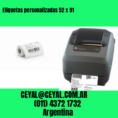 Etiquetas personalizadas 52 x 91