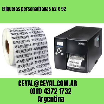 Etiquetas personalizadas 52 x 92