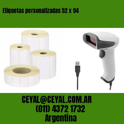 Etiquetas personalizadas 52 x 94