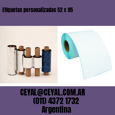 Etiquetas personalizadas 52 x 95