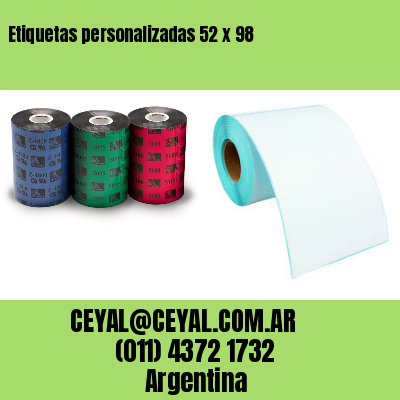 Etiquetas personalizadas 52 x 98