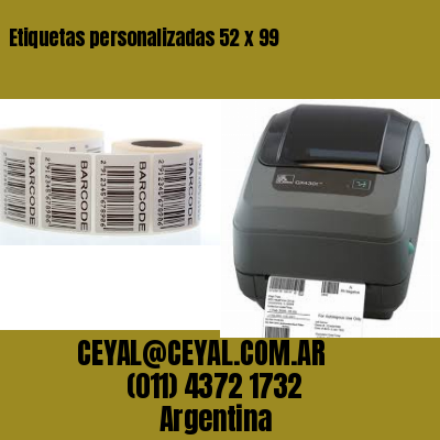 Etiquetas personalizadas 52 x 99