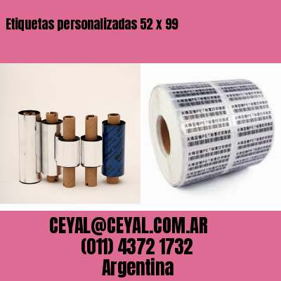 Etiquetas personalizadas 52 x 99