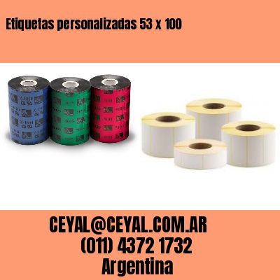 Etiquetas personalizadas 53 x 100