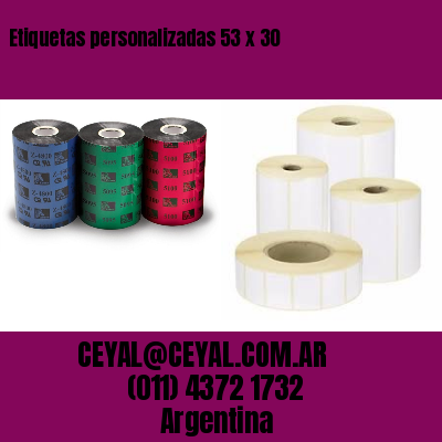 Etiquetas personalizadas 53 x 30