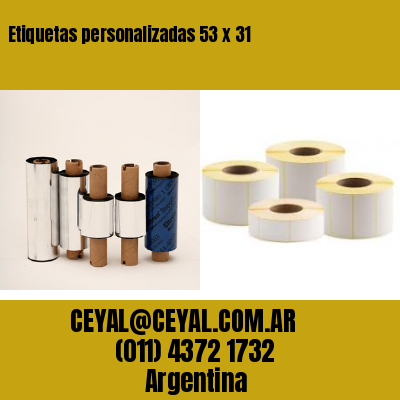 Etiquetas personalizadas 53 x 31