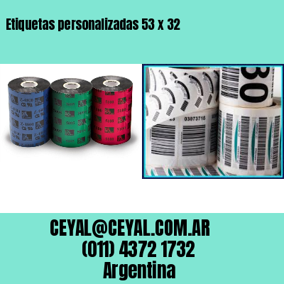 Etiquetas personalizadas 53 x 32