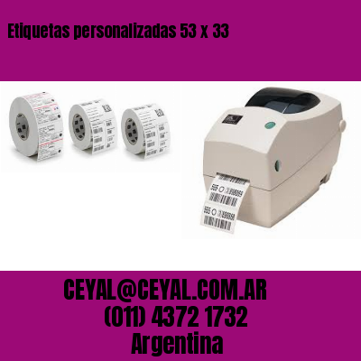 Etiquetas personalizadas 53 x 33