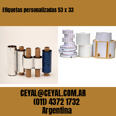 Etiquetas personalizadas 53 x 33