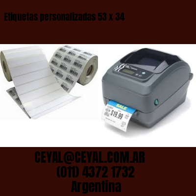 Etiquetas personalizadas 53 x 34