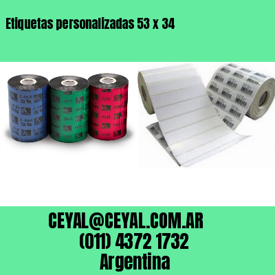 Etiquetas personalizadas 53 x 34