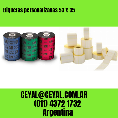 Etiquetas personalizadas 53 x 35