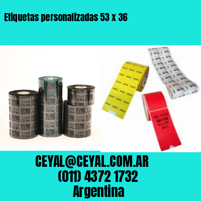 Etiquetas personalizadas 53 x 36