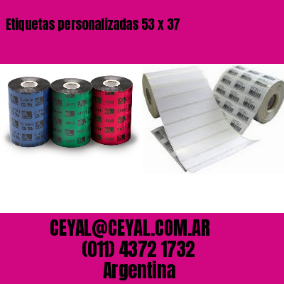 Etiquetas personalizadas 53 x 37