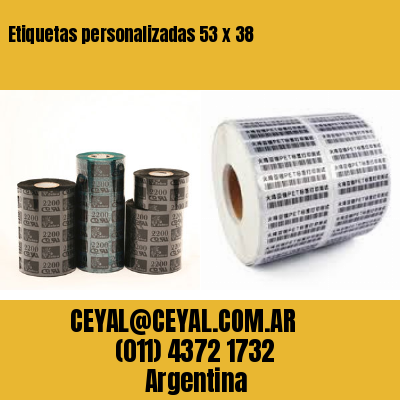 Etiquetas personalizadas 53 x 38