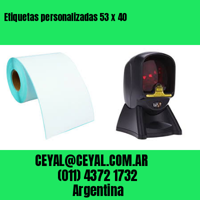 Etiquetas personalizadas 53 x 40