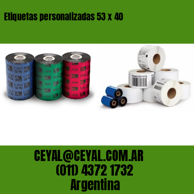 Etiquetas personalizadas 53 x 40