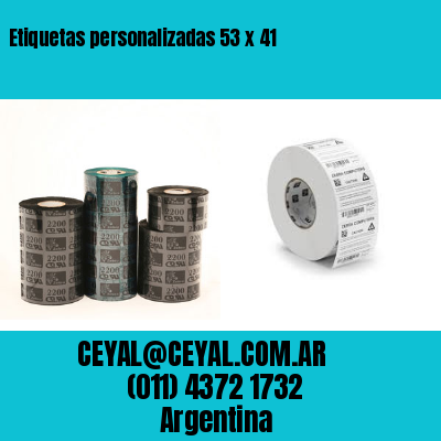 Etiquetas personalizadas 53 x 41