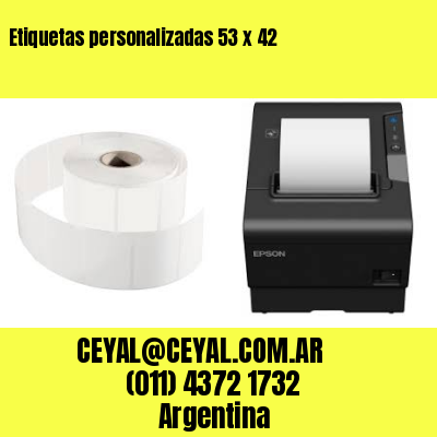 Etiquetas personalizadas 53 x 42