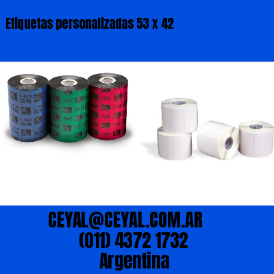 Etiquetas personalizadas 53 x 42