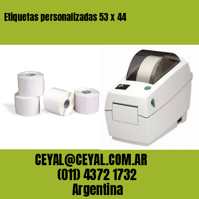 Etiquetas personalizadas 53 x 44