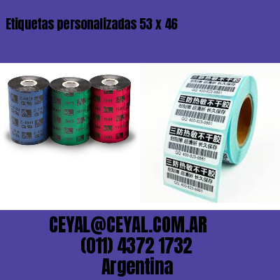 Etiquetas personalizadas 53 x 46