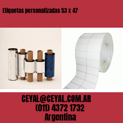 Etiquetas personalizadas 53 x 47