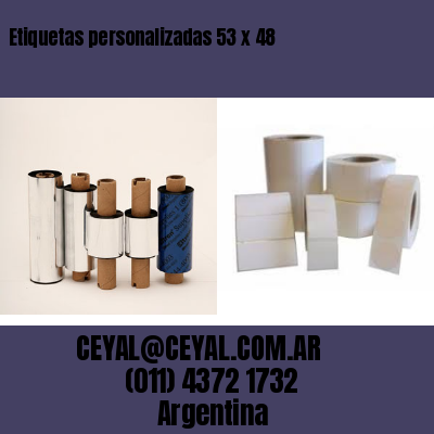 Etiquetas personalizadas 53 x 48