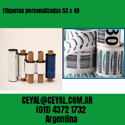 Etiquetas personalizadas 53 x 49