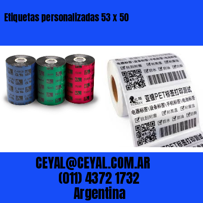 Etiquetas personalizadas 53 x 50