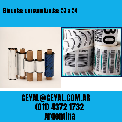 Etiquetas personalizadas 53 x 54