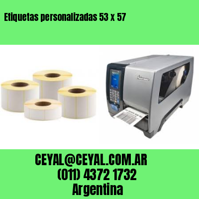 Etiquetas personalizadas 53 x 57