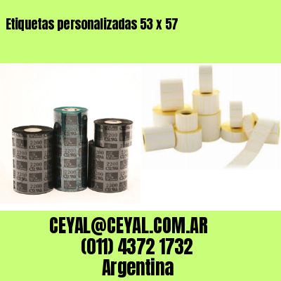 Etiquetas personalizadas 53 x 57