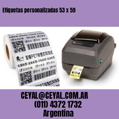 Etiquetas personalizadas 53 x 59