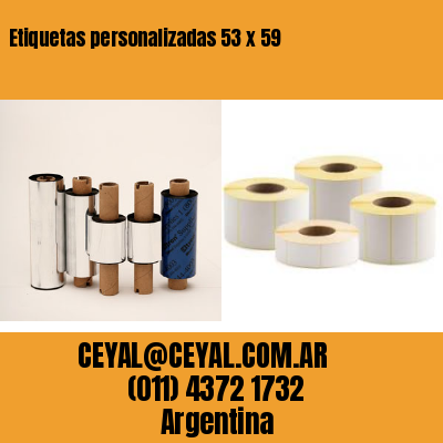 Etiquetas personalizadas 53 x 59