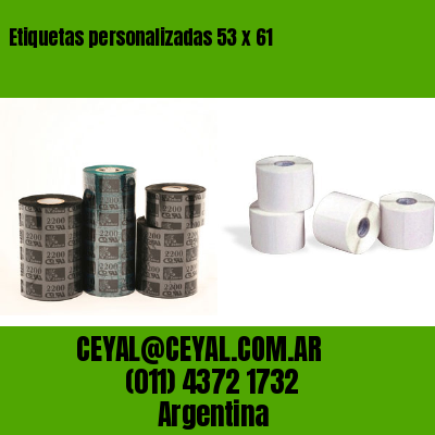 Etiquetas personalizadas 53 x 61