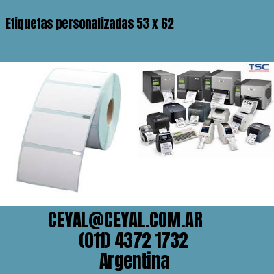 Etiquetas personalizadas 53 x 62