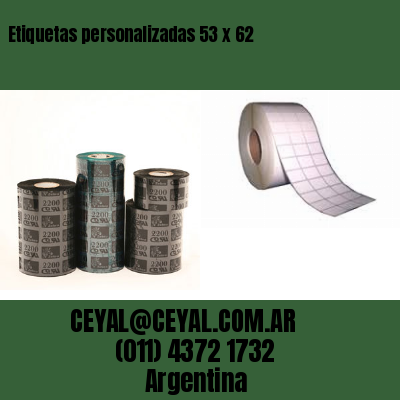 Etiquetas personalizadas 53 x 62