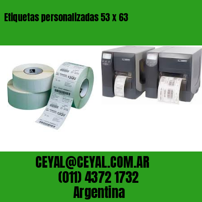 Etiquetas personalizadas 53 x 63