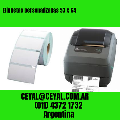 Etiquetas personalizadas 53 x 64