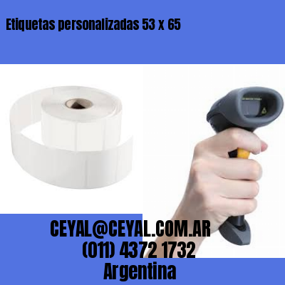 Etiquetas personalizadas 53 x 65