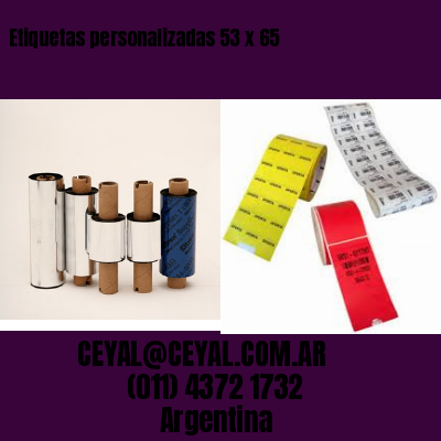 Etiquetas personalizadas 53 x 65