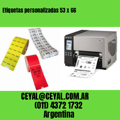 Etiquetas personalizadas 53 x 66