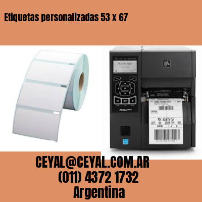 Etiquetas personalizadas 53 x 67