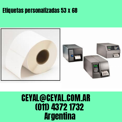 Etiquetas personalizadas 53 x 68