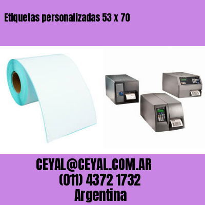 Etiquetas personalizadas 53 x 70